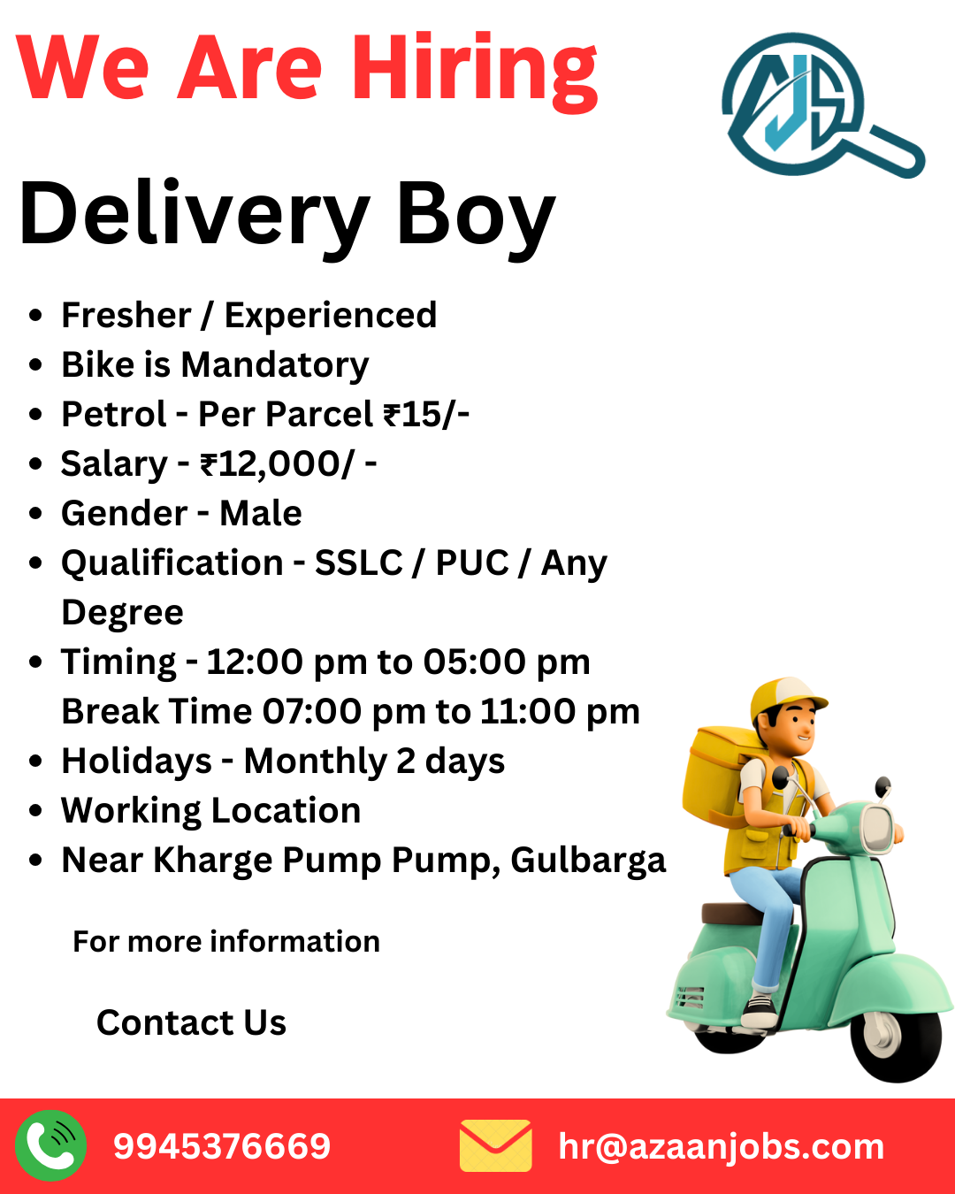 Delivery Boy Jobs 2024