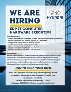 Urgent Requirement EDP IT Computer Hardware Executive